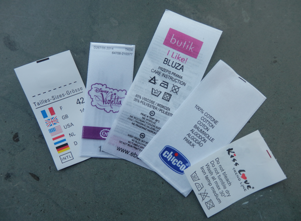 printed textile labels
